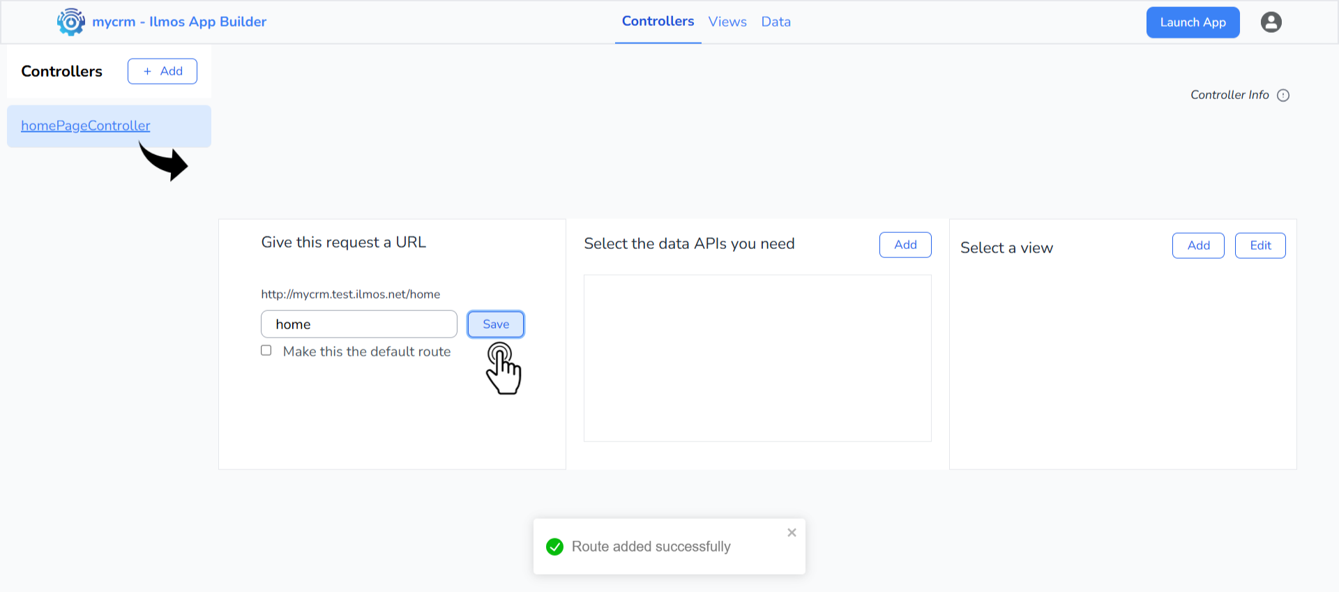 Create Controller Screenshot